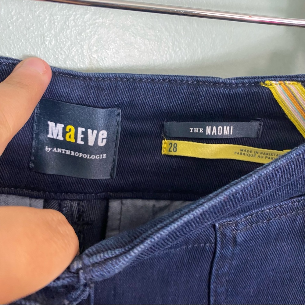 Anthropologie Maeve The Naomi High Rise Wide Leg Jeans Blue Denim Size 28 - Picture 5 of 7